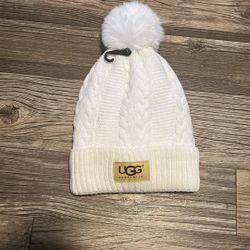 White Ugg Beanie