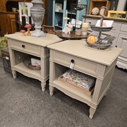 Newly Refinished Pair Of Nightstands 