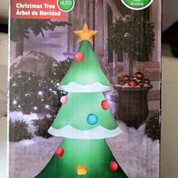 New!! Pre-lit (Prelit) Inflatable Christmas Tree Lawn Ornament 
