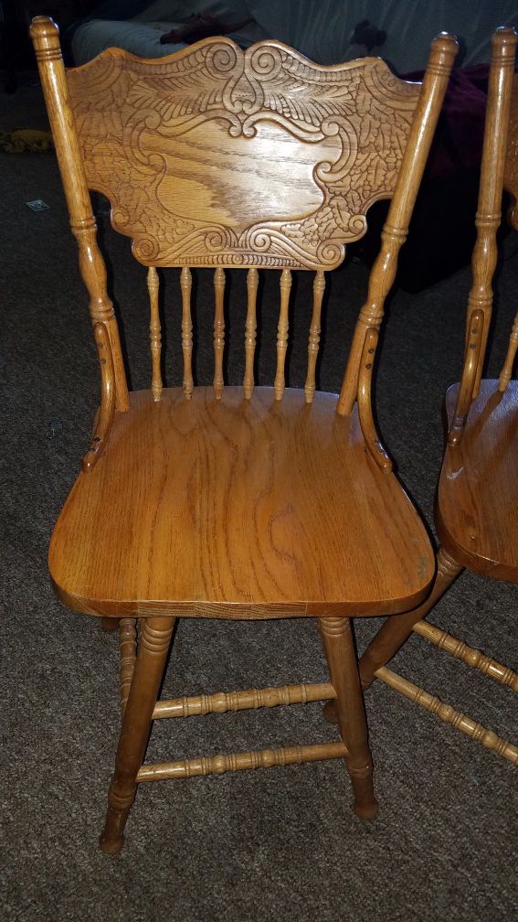 3 oak bar stools