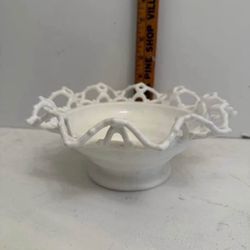 Vintage White Glass Bowl