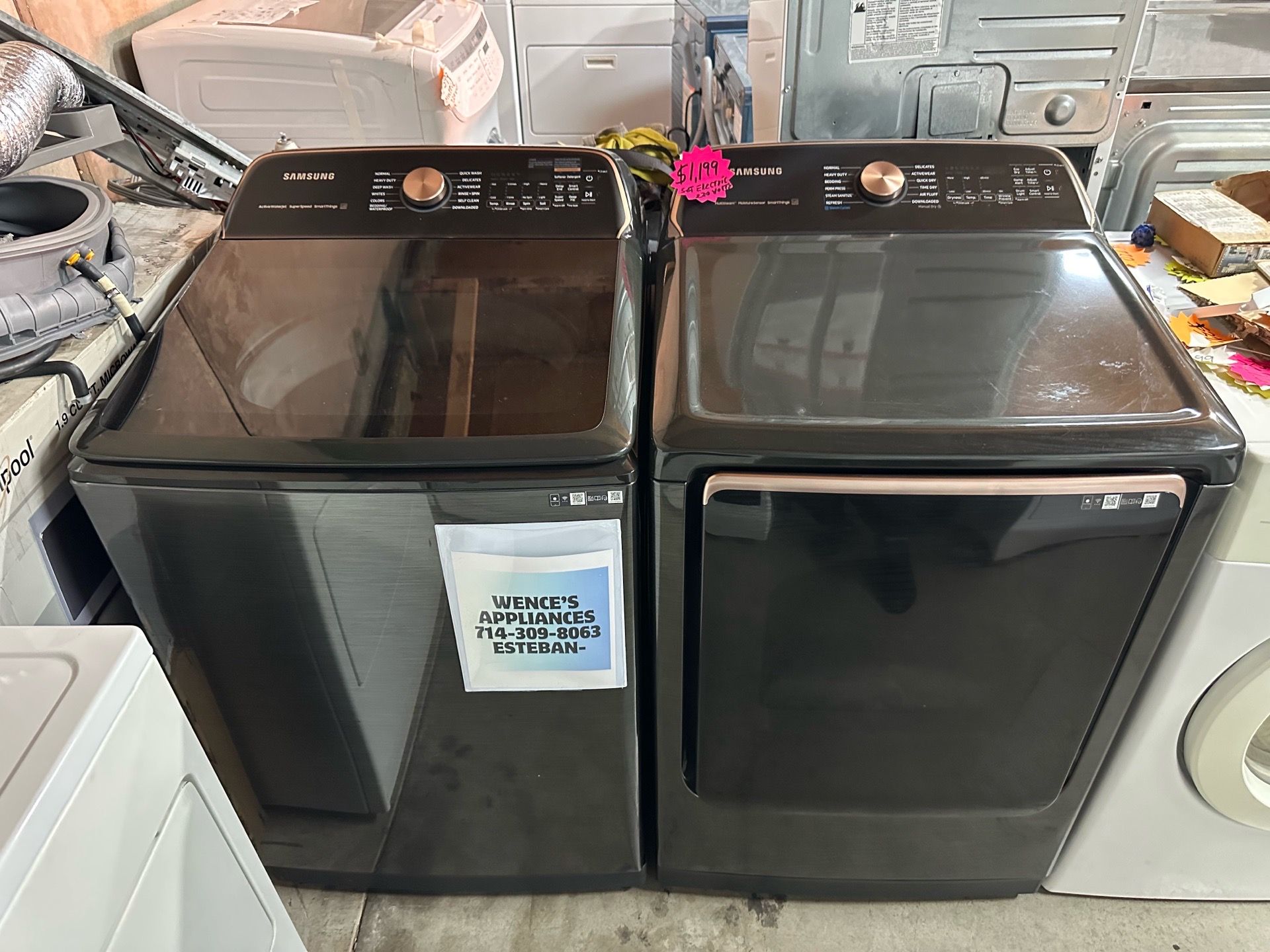 Samsung washer and electric dryer 220 volts
