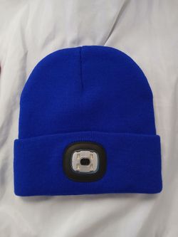 Winter caps with chargeable l.e.d light