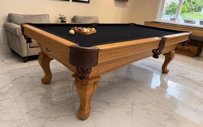 Excellent Condition Pool Table by Artisan Design 8’ (Free Delivery & Pro Setup)