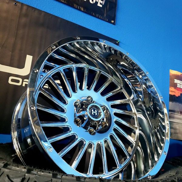 20x12 6x139.7 Chrome Deep Dish Wheels & 33x12.5020 LT TIRES for Sale