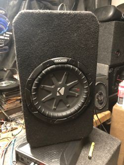 Kicker 40TCWRT82 Sealed truck enclosure with one 8" CompRT subwoofer