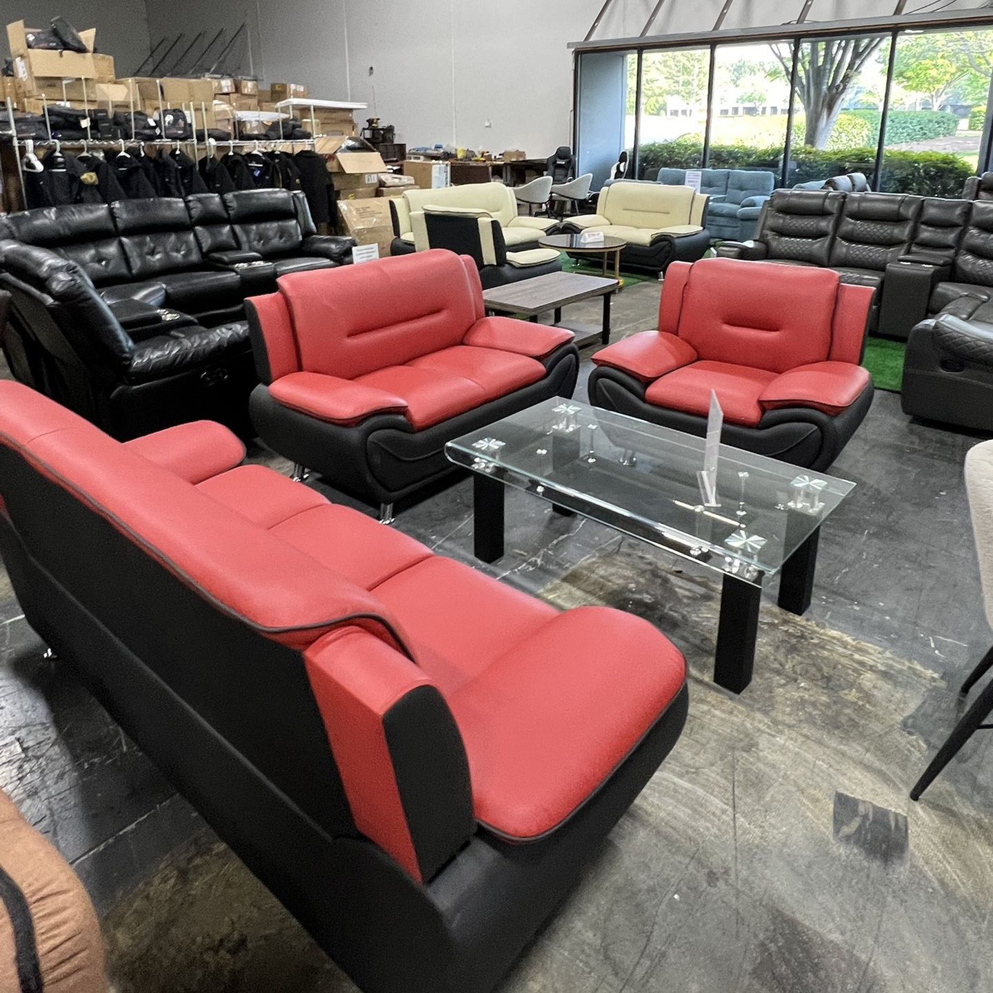 Modern couch, Loveseat And chair 3 Pcs set 