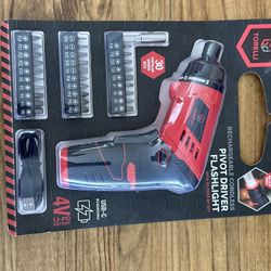 🛠️ New Rechargeable Cordless Pivot Driver Flashlight with a 30-piece Bits Power Tool