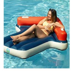 Blow up Raft Floatie W/Handle, Summer Swimming Water Mat