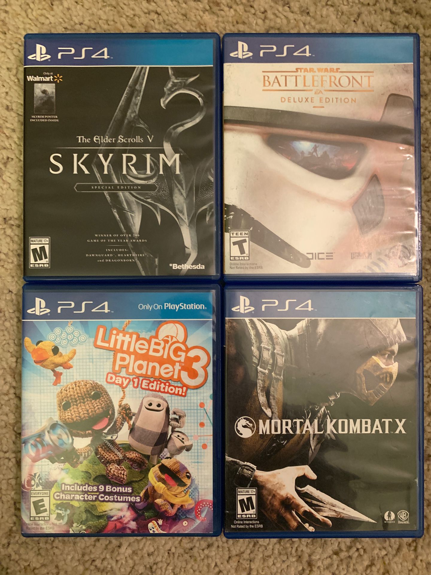 PS4 games (Skyrim sold)