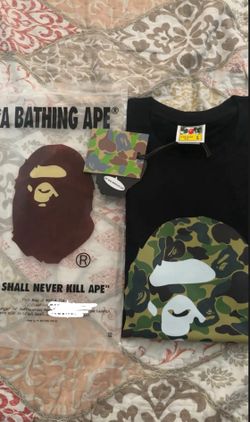 Big head Bape tee shirt size Large camo
