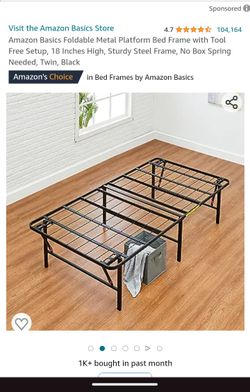 Twin Metal Black Bed Frame With Mattress Included