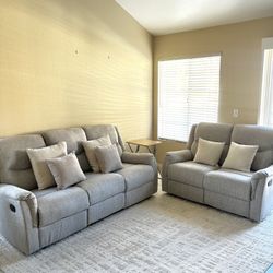 Reclining Sofa and Loveseat 