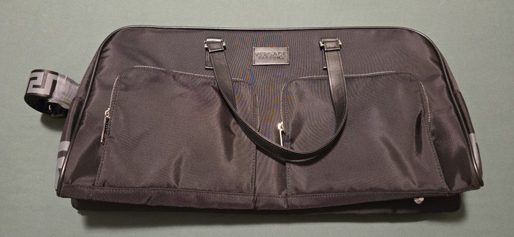 Versace Parfums Greek Key Weekender Travel Sport Gym Duffel Bag