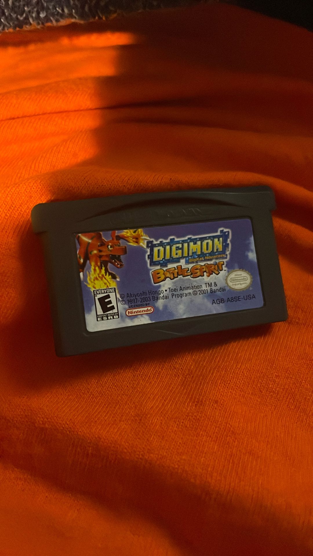 Digimon battle spirit GBA Cartridge