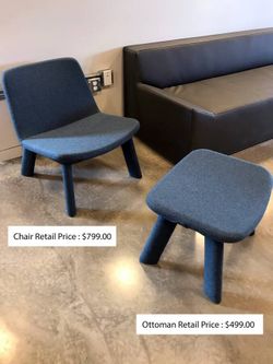 Bludot chair and ottoman