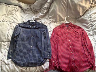 ralph lauren boys dress up shirts M and L ( 10 - 12 , 14 - 16 )