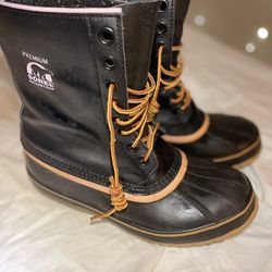 Sorel Winter Boots 1964 Premium NL 1330-010 Black Pink Women's Size 9