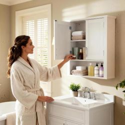 New White Wall Bathroom Medicine Cabinet 