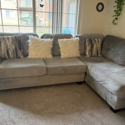 Grey Five Seater Big Couch 