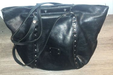 Patricia Nash Benvenuto Black leather large and strong  tote bag