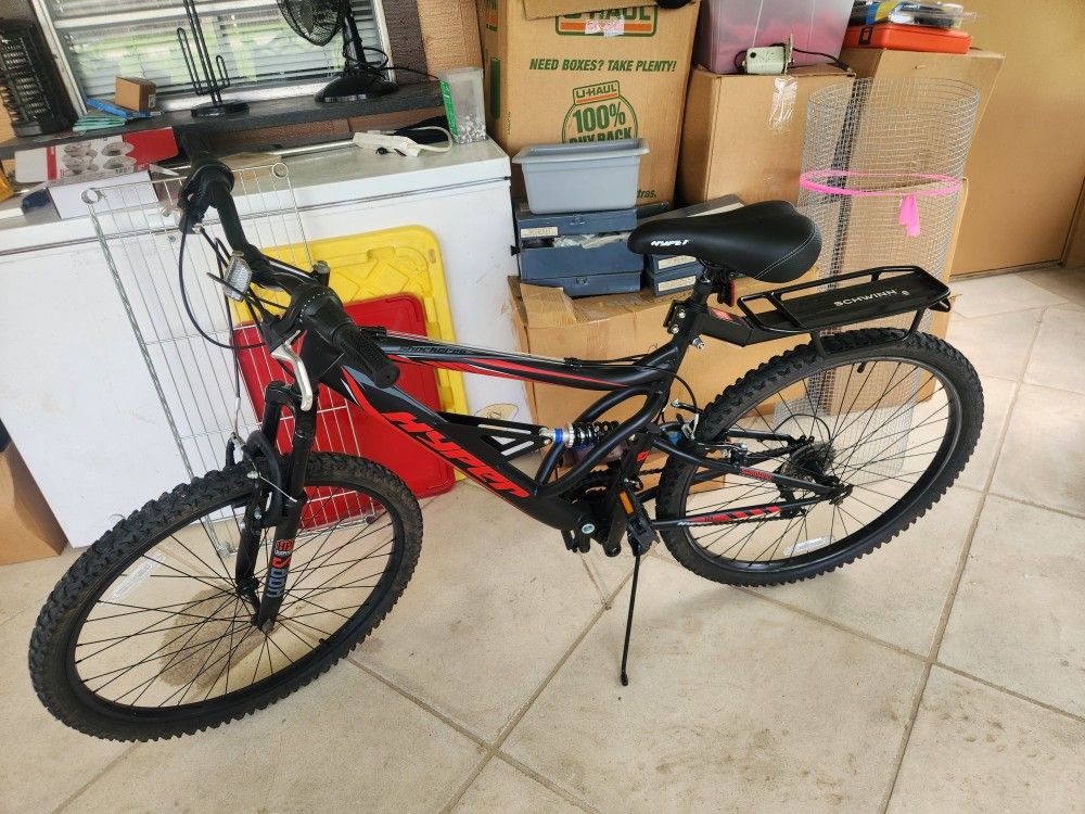 Hyper 26" Shocker Men's Dual Suspension Mountain Bike, Black Hyper