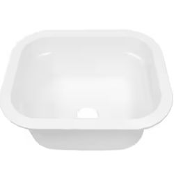Vector 22 in. x 18 in. x 10.5 in. Molded Fiberglass Undermount Laundry/Utility Sink