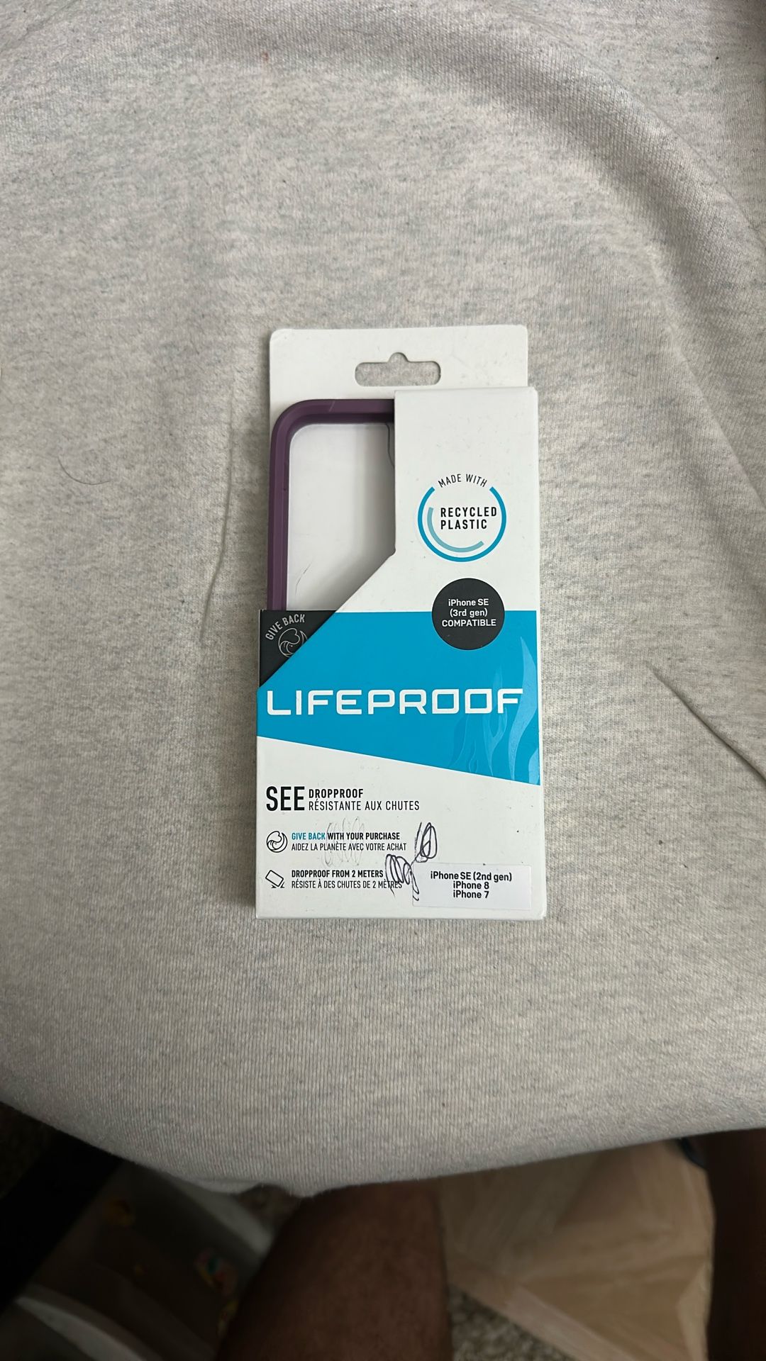 Life Proof iPhone SE 8 7 Purple Clear Case