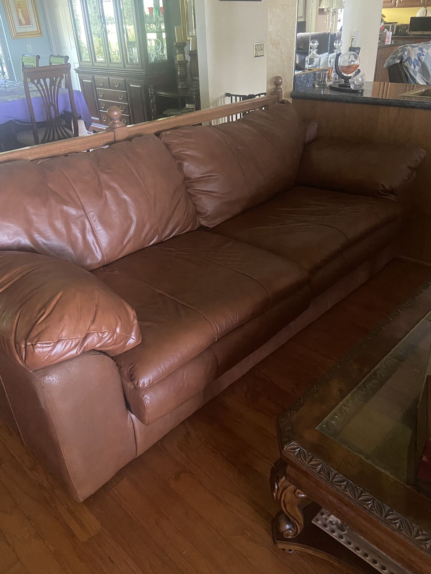 Leather Sofa And Chair