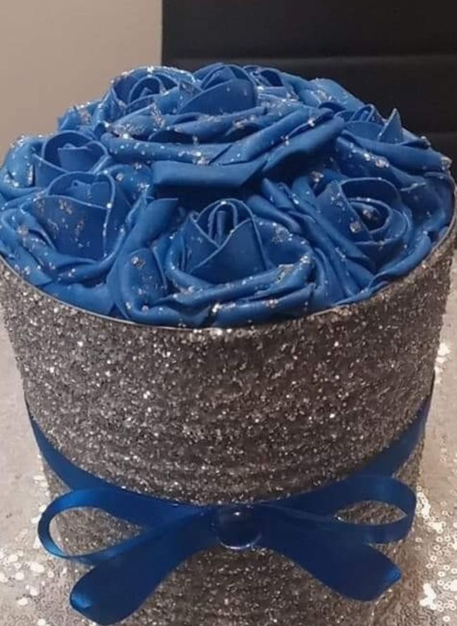 Blue/Silver Rose Box