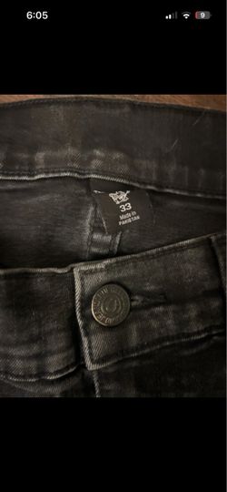 Men's Black Denim Jeans Size 33