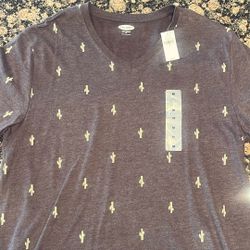 Old Navy Cactus V Neck T shirt