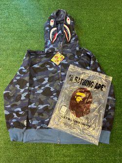 Men’s A bathing ape blue hoodie