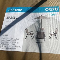 At Home Patio Set. New Still In Box