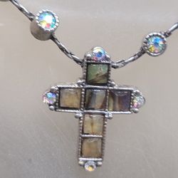 MYSTICAL RARE ABALONE WITH AURORA BOREALIS CRYSTALS 