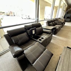 Brown Sofa Loveseat And Chair Recliner 