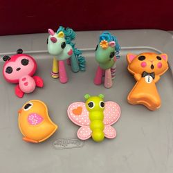 Six RareTo Finde Lalaloopsypets/bird Pet/Blossom Bee Pet/silly Hair Kitty rattles Pet/oopsie horse pet /unicorn Pet/$10.00Each one AllgoodCondition