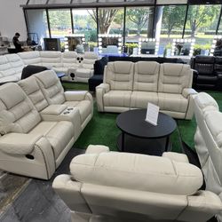 Premium Recliner 3Pcs Living Room Set / Juego De Sala De Estar De 3 Piezas Reclinable Prem