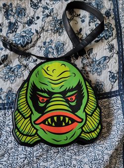 Sourpuss Creature From The Black Lagoon Graphic Crossbody Bag with Black Strap