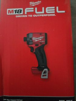 MILWAUKEE M18 FUEL BRUSHLESS 1/4"(6MM) HEX IMPACT DRIVER (TOOL ONLY)PRICE IS FIRM