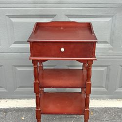Solid Wood Vintage Dark Cherry Side Table