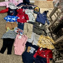 New Baby’s Clothes Size 6-9 ,12,18 Months All For 50$