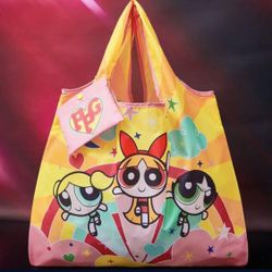THE POWERPUFF GIRLS Foldable Tote Bag in Pouch