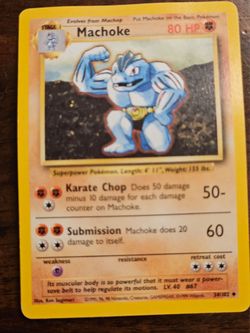 Machoke Pokémon Card Base Set 34/102