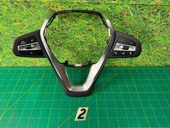 18-24 BMW X3 G01 FRONT STEERING WHEEL MULTIFUNCTION SWITCH TRIM OEM