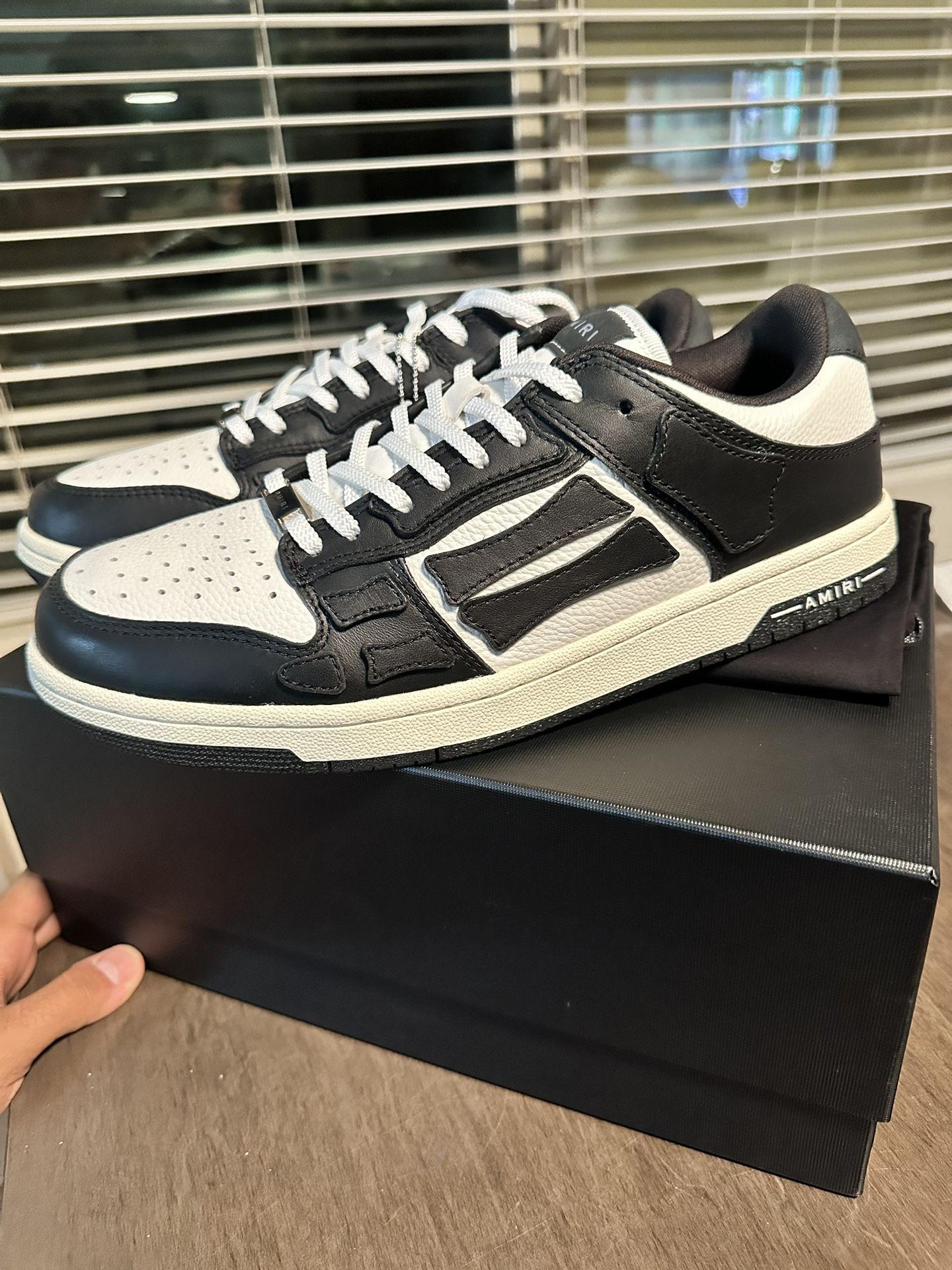 Amiri Skel Low Size 43 Black And White 