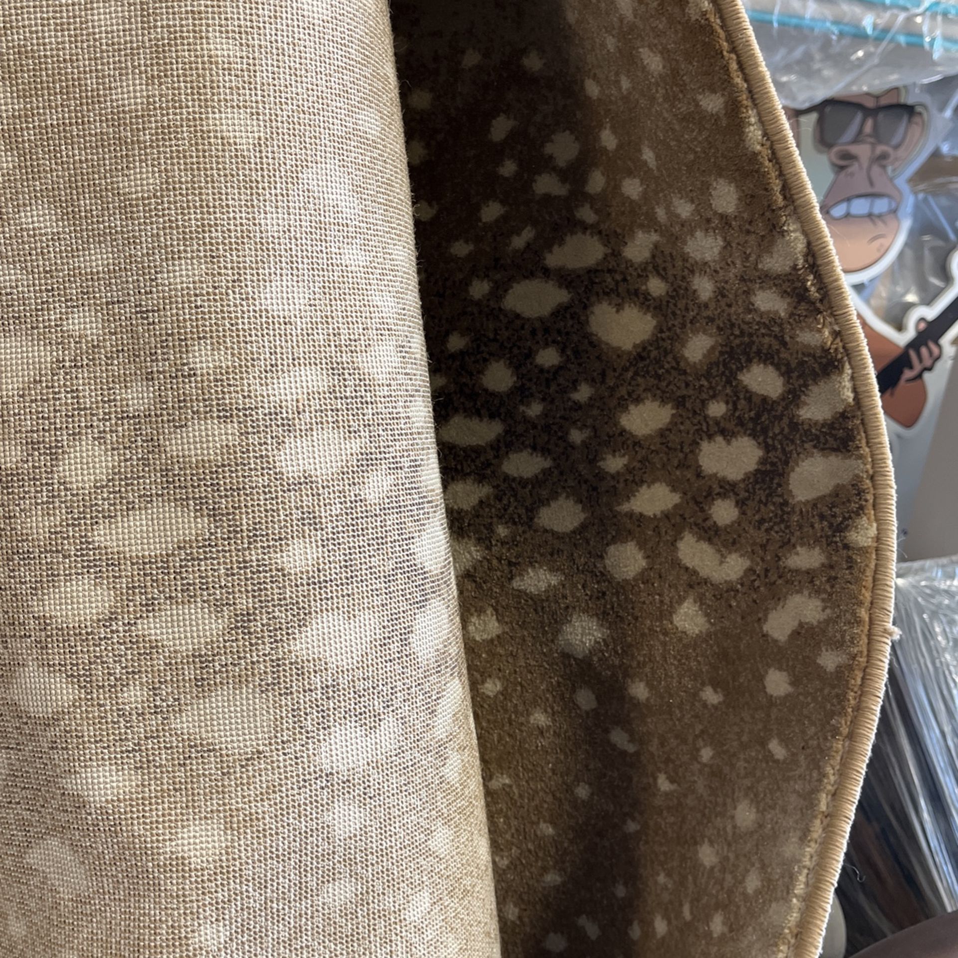 Sand Color With White Spots Rug