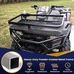 New Heavy Duty ATV Front Basket Universal UTV Rear Rack Carrier Cargo Carrier Storage Basket