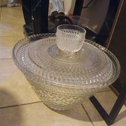 2 Fruit Punch Bowls With Punch Cups And Scoop