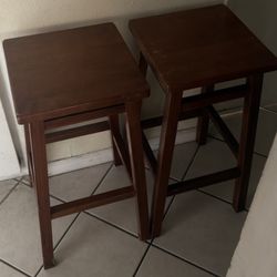 IKEA Set of 2 Wood Stools